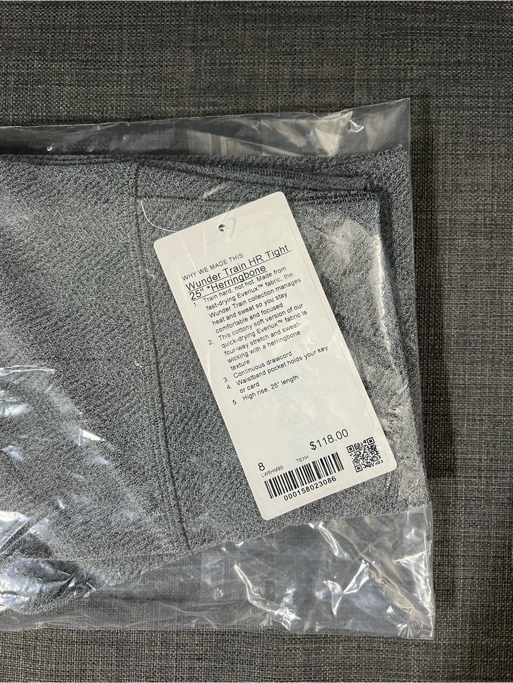 Lululemon Wunder Train HR Tight 25" Herringbone